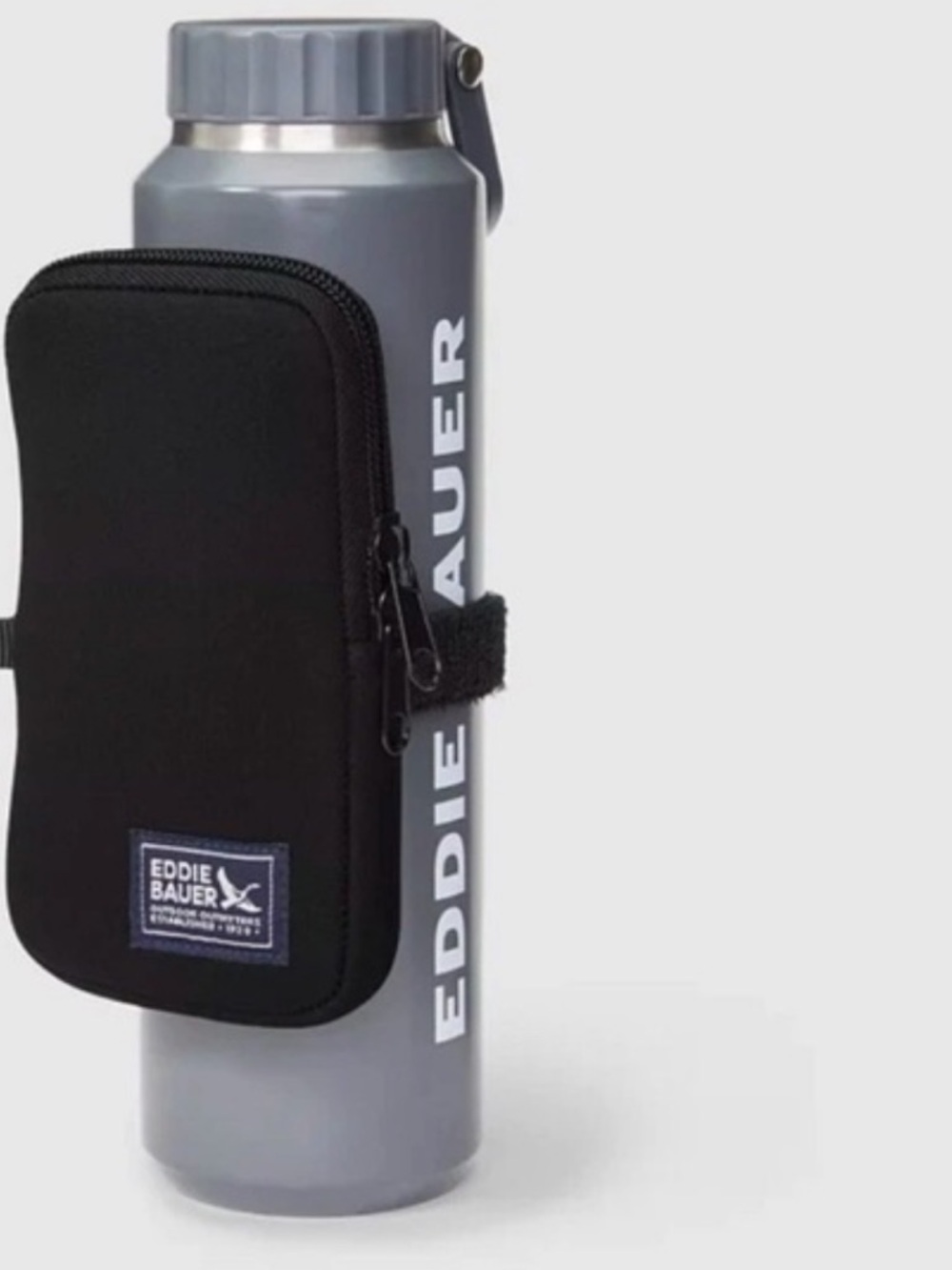 Eddie Bauer Black Neoprene Water Bottle Pouch or Small Essentials Holder